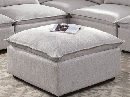 Arlene Light Gray Ottoman Cheap