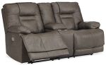 Wurstrow Power Reclining Loveseat with Console on Sale