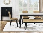 Vida 6-Piece White Marble Dining Set(Table, Bench & 4 Side Chairs) Supply