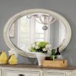 Arcadia Antique White Oval Mirror on Sale