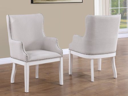 Warren Arm Chair, White Fashion