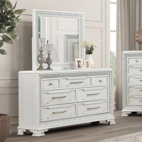 Stella Mia Creamy White Dresser w Jewelry Box Online Hot Sale