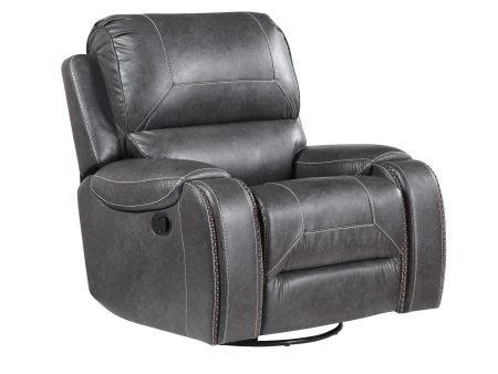 Keily Manual Swivel Glider Recliner, Grey Online Hot Sale