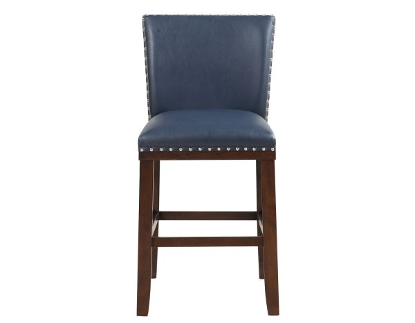 Tiffany 24″ Counter Stool, Navy Leatherette, Set of 2 Sale