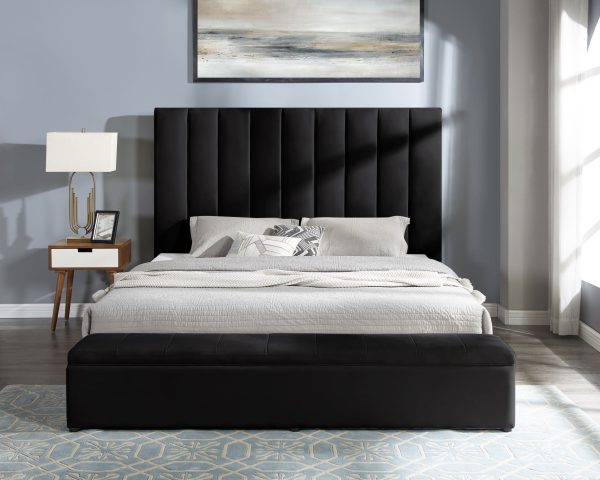 Valencia Black Queen Platform Bed For Sale