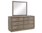 Sonoma 44″ Framed Mirror, Cocoa Gray Oak Finish With Mounting Brackets Online now