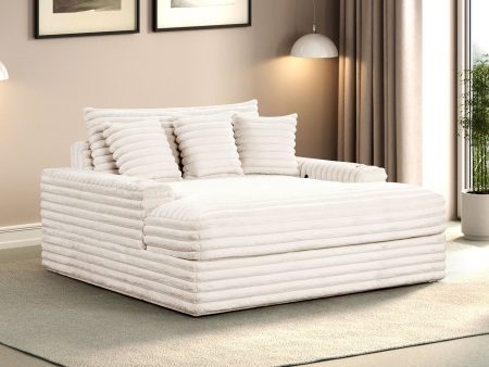 Veyrier White 2 Arm Chaise Hot on Sale