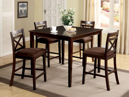 Weston Espresso 5 Pc. Counter Ht. Table Set Supply