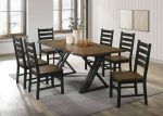 Barbary Black Dark Oak Dining Table For Discount