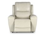 Laurel Dual -Power Leather Recliner, Ivory Online now