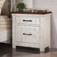 Alyson Distressed White Walnut Night Stand Supply