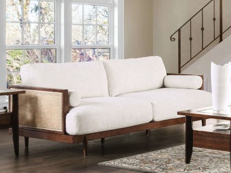 Alesund Beige Walnut Sofa Online Hot Sale