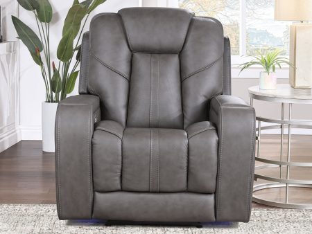 Daniel Triple Power Home Theater Leather Recliner with Built-in Speakers Discount