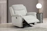 Sandbach Light Gray Manual Glider Recliner Discount