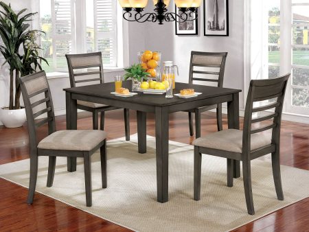 Taylah Weathered Gray Beige 5 Pc. Dining Table Set Online