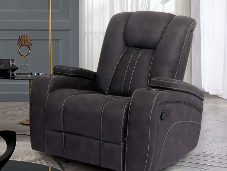 Amirah Dark Gray Glider Recliner For Discount