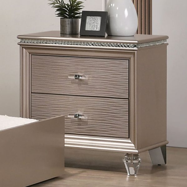 Allie Rose Gold Night Stand Supply