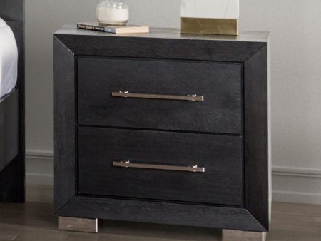 Ashbourne Black Night Stand w  USB For Sale