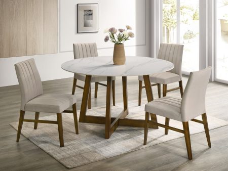 Enzo Dark Oak 5-Piece Dining Room Set Online Hot Sale