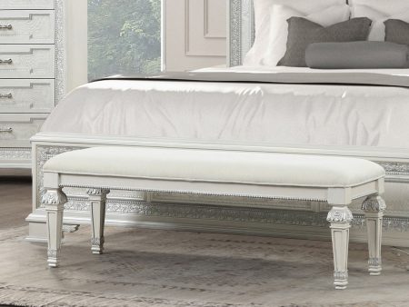 Stella Mia Creamy White Bench For Discount