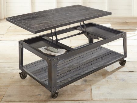 Sherlock Lift Top Cocktail Table with Casters For Cheap