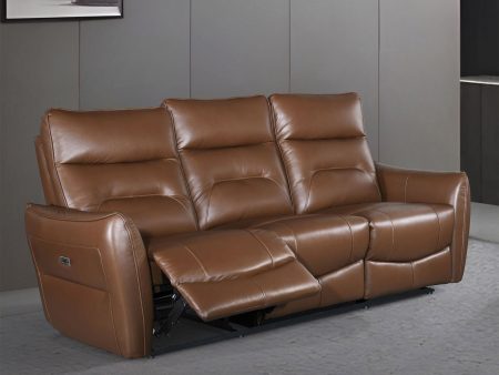 Terentius Caramel Brown Power Sofa Sale