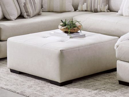 Warrenton Ivory Ottoman Online Hot Sale