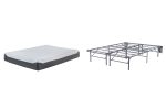 10 Inch Chime Elite Mattress with Foundation in White Blue Online Sale