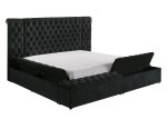 Liliana King Black Panel Bed For Discount