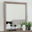 Vevey Wire-Brushed Warm Gray Mirror For Cheap