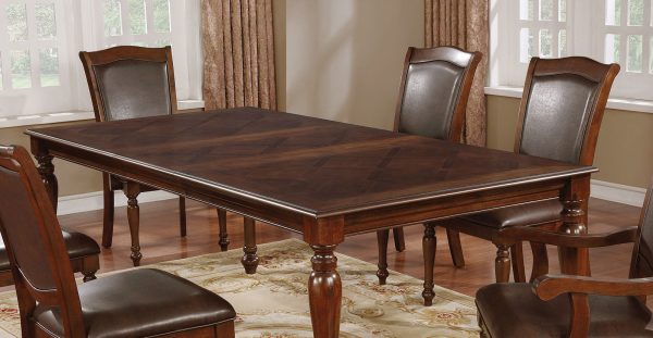 Sylvana Brown Cherry Espresso Dining Table For Discount