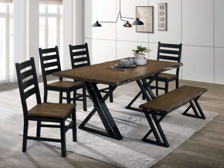 Barbary Black Dark Oak Dining Table For Discount