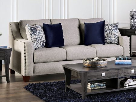 Stickney Light Gray Navy Sofa Online Hot Sale