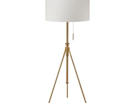 Zaya Stained Gold Floor Lamp Online now