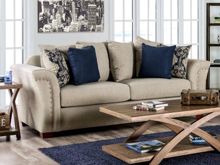 Belsize Beige Navy Sofa Online now