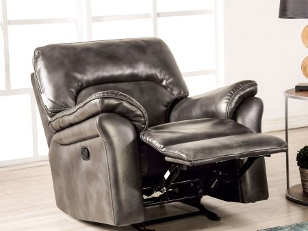 Josias Dark Gray Glider Recliner Hot on Sale