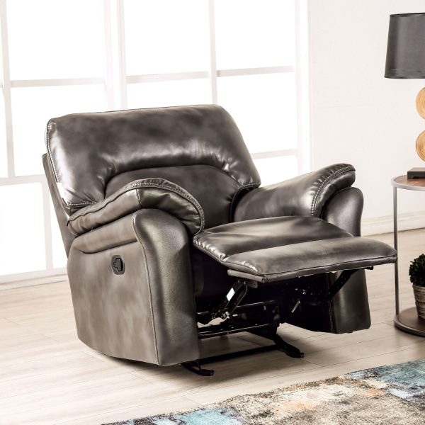 Josias Dark Gray Glider Recliner Hot on Sale