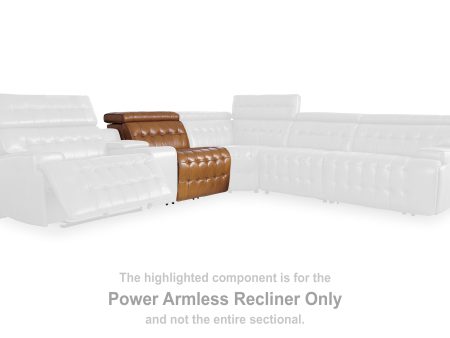 Temmpton Chocolate Power Armless Recliner Supply