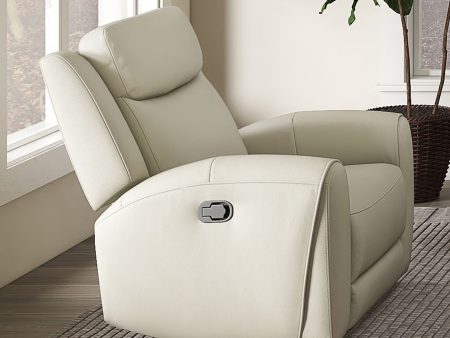 Jacobus Beige Manual Recliner - Leather Online Hot Sale