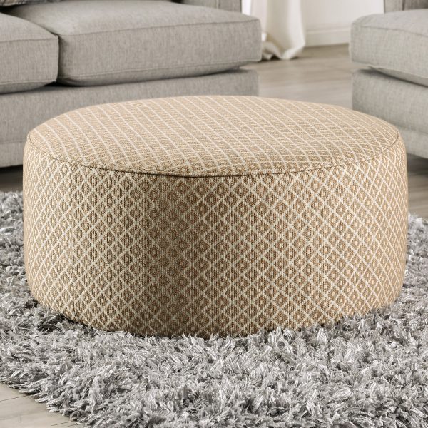 Stephney Gold Gray Ottoman Online Sale