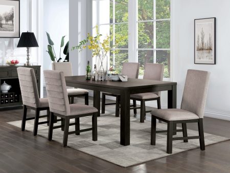 Umbria Antique Black Gray Dining Table For Discount