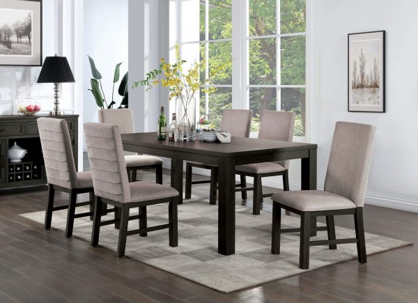 Umbria Antique Black Gray Dining Table For Discount