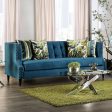 Azuletti Dark Teal Apple Green Sofa For Sale