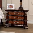 Aquilina Dark Cherry Oak Night Stand, USB Sale