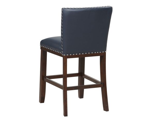 Tiffany 24″ Counter Stool, Navy Leatherette, Set of 2 Sale