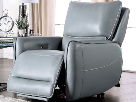 Phineas Pale Blue Power Recliner Online now