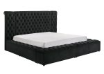 Liliana King Black Panel Bed For Discount