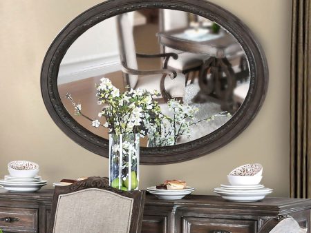 Arcadia Rustic Natural Tone Oval Mirror Cheap