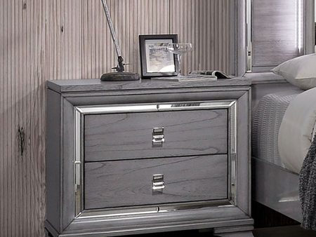 Alanis Light Gray Night Stand Fashion