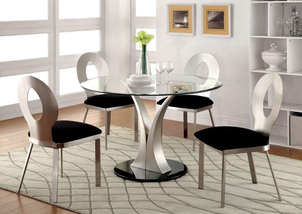 Valo Silver Black Dining Table Supply